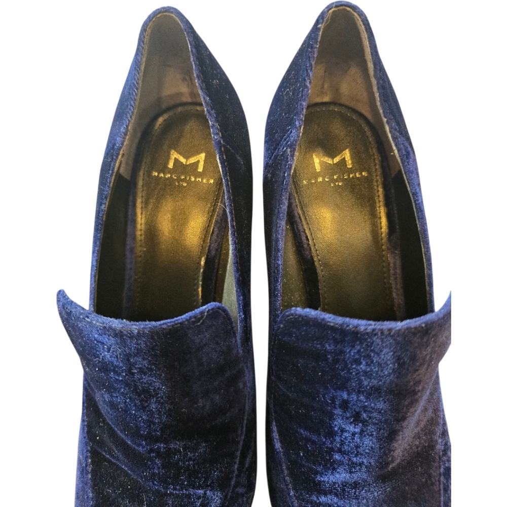 Marc Fisher LTD Marlo Blue Velvet Pump Loafers 9 - Picture 7 of 11